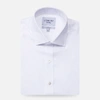 LEDBURY MEN'S WHITE HINESLEY LIGHT TWILL DRESS SHIRT CLASSIC,1W20BC-061-000-165-36