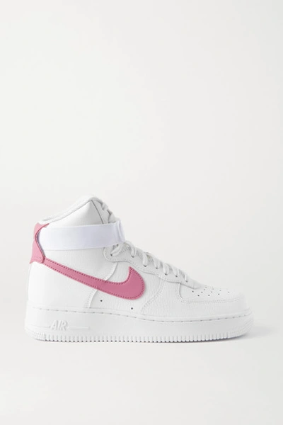Nike Air Force 1 High Leather Sneakers In White