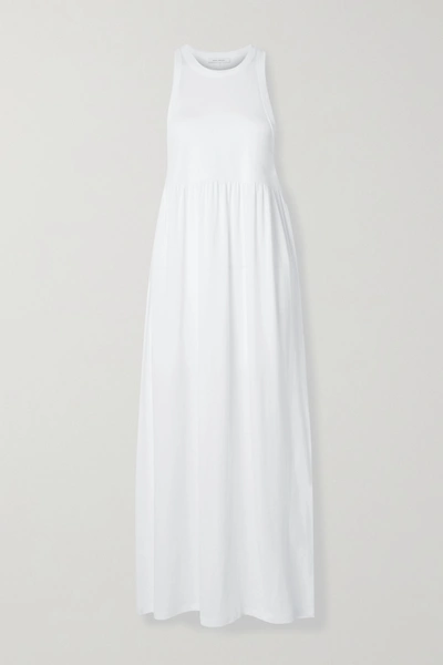 Ninety Percent + Net Sustain Organic Cotton-jersey Maxi Dress In White