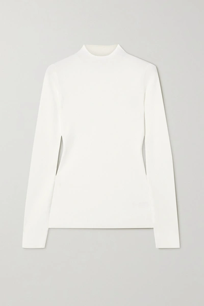 Theory Leenda Long Sleeve Compact Top In White