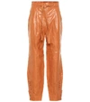 ULLA JOHNSON NAVONA BELTED LEATHER trousers,P00493572