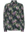 GIVENCHY CHAIN-TRIMMED FLORAL SILK SHIRT,P00496072
