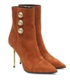 BALMAIN RONI SUEDE ANKLE BOOTS,P00496399