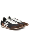 Tory Burch Logo-patch Soft Low-top Trainers In Black