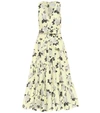 ERDEM MIMOSA FLORAL COTTON MIDI DRESS,P00497824