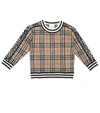 BURBERRY CHECKED MERINO WOOL SWEATER,P00486028