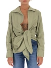 JACQUEMUS JACQUEMUS BAHIA LONG SLEEVE DRAPED SHIRT