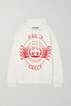 GUCCI Printed cotton-jersey hoodie