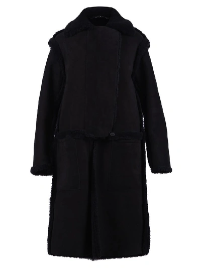 Tom Ford Panelled Overcoat In Black
