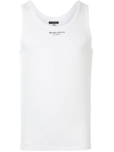 Ann Demeulemeester Cotton Log Tank In White