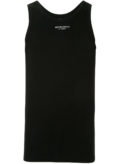 Ann Demeulemeester Cotton Log Tank In Black