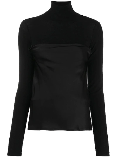 Opening Ceremony Layered Cowl Neck Blouse In Black