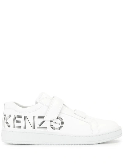 Kenzo Tennix Logo Low-top Sneakers In White