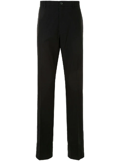 Kent & Curwen Mid-rise Straight Leg Trousers In Black