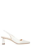 BY FAR DIANA LEATHER SLINGBACK PUMPS,20CRDIANWH3 WH