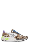 GOLDEN GOOSE RUNNING SOLE LEATHER AND MESH SNEAKERS,11495384