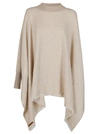 AGNONA WHITE CASHMERE CAPE,11495804