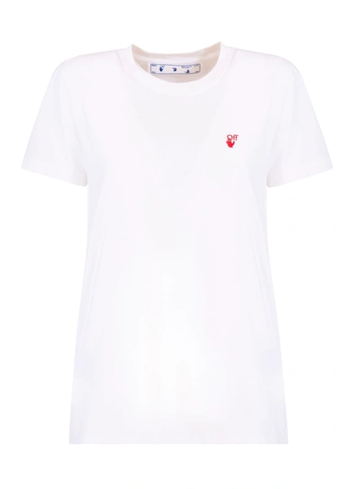 Off-white Logo  T-shirt In Bianco