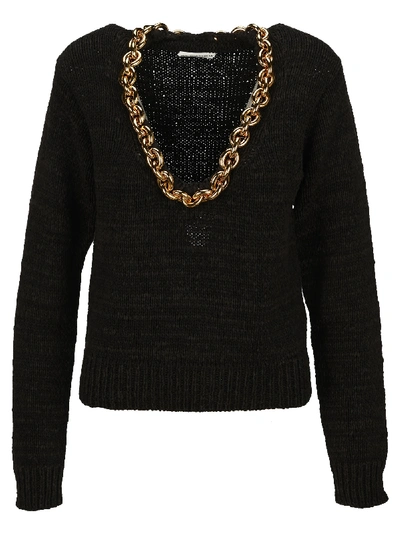 Bottega Veneta Chain-trim Jumper In Fondente