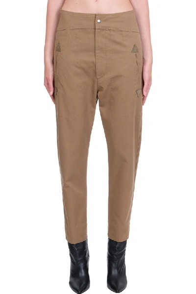 Isabel Marant Étoile Raluniae Pants In Khaki Cotton