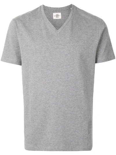 Kent & Curwen V-neck Short-sleeved T-shirt In Grey