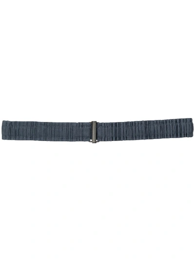 Issey Miyake Elasticated Clasp Belt In Blue