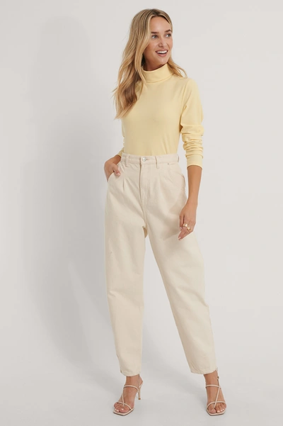 The Fashion Fraction X Na-kd Turtle Neck Top Yellow