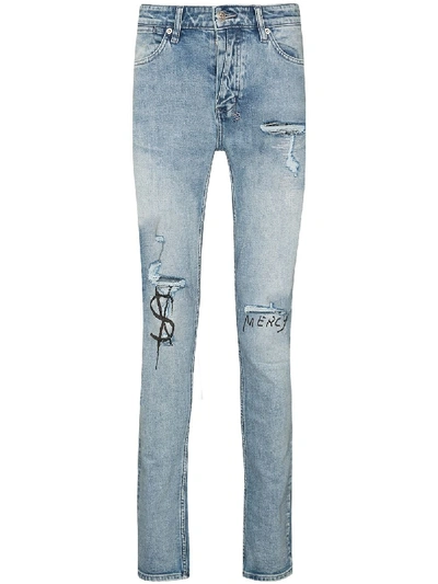 Ksubi Van Winkle Punk Scribe Skinny Jeans In Blue