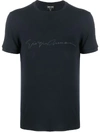 Giorgio Armani Branded T-shirt In Blue