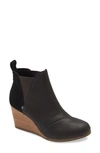Toms Kelsey Womens Leather Ankle Booties In Black