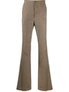 MARNI DISTRESSED FLARED TROUSERS