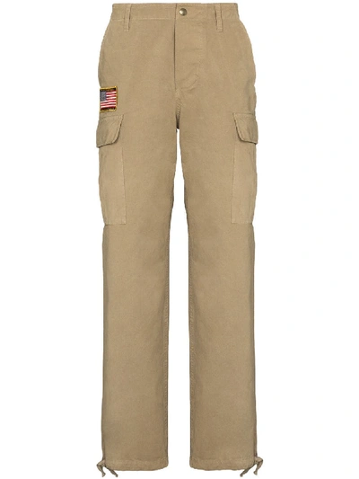 Phipps Flag-embellished Cargo Trousers In Neutrals