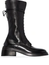 Marsèll Black Leather Lace-up Boots