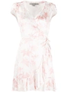 ALLSAINTS FOLIAGE PRINT WRAP DRESS