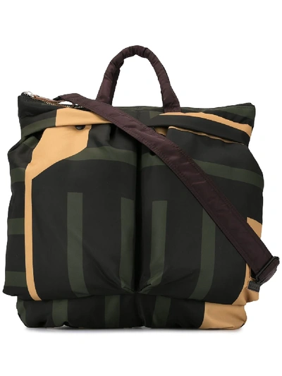 Marni Double Pocket Tote In Black