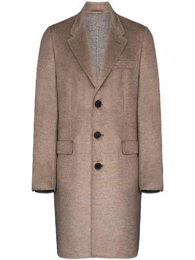 Ermenegildo Zegna Single-breasted Cashmere Coat In Grey