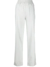 AGANOVICH STRIPED ELASTICATED WAIST TROUSERS