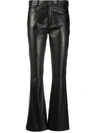 SIMONETTA RAVIZZA ZEA BOOTCUT LEATHER TROUSERS