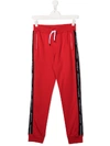 Givenchy Logo-strip Track Pants In Red