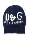 DOLCE & GABBANA LOGO KNITTED BEANIE