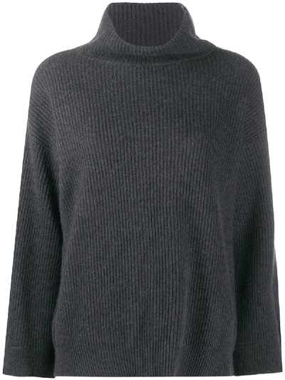 Brunello Cucinelli Monili-detail Cashmere Jumper In Grey