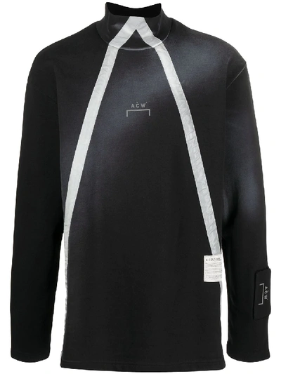 A-cold-wall* Logo Print Turtle-neck Sweatshirt In Black