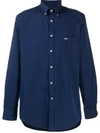 Paul & Shark Button-down Cotton Shirt In Blue