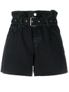 ALLSAINTS JEANS-SHORTS MIT GÜRTEL