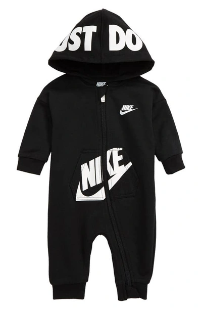 Nike Babies' Kids' Hooded Romper In Black