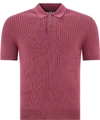 Tagliatore Burgundy Cotton Polo Shirt In Burgundy