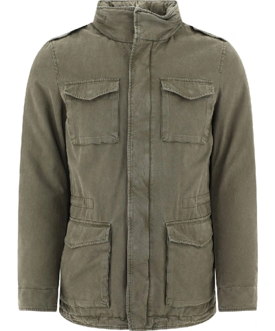 Herno Field Jacket In Green Stretch Cotton