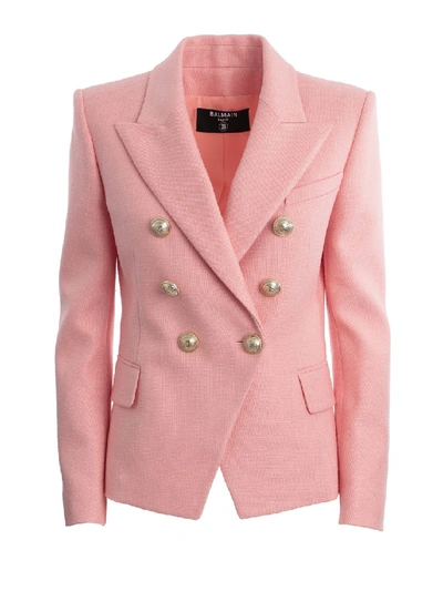 Balmain Pink Viscose Blazer