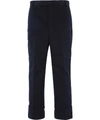 Thom Browne Trousers With Contrast Stitching In Blue