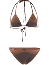 JACQUEMUS BROWN NYLON BIKINI,695C3363-4A7A-289B-40AF-BF86DA6A6AC8